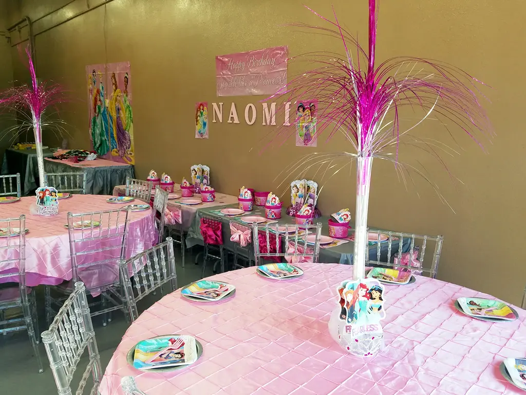 Birthday party setup