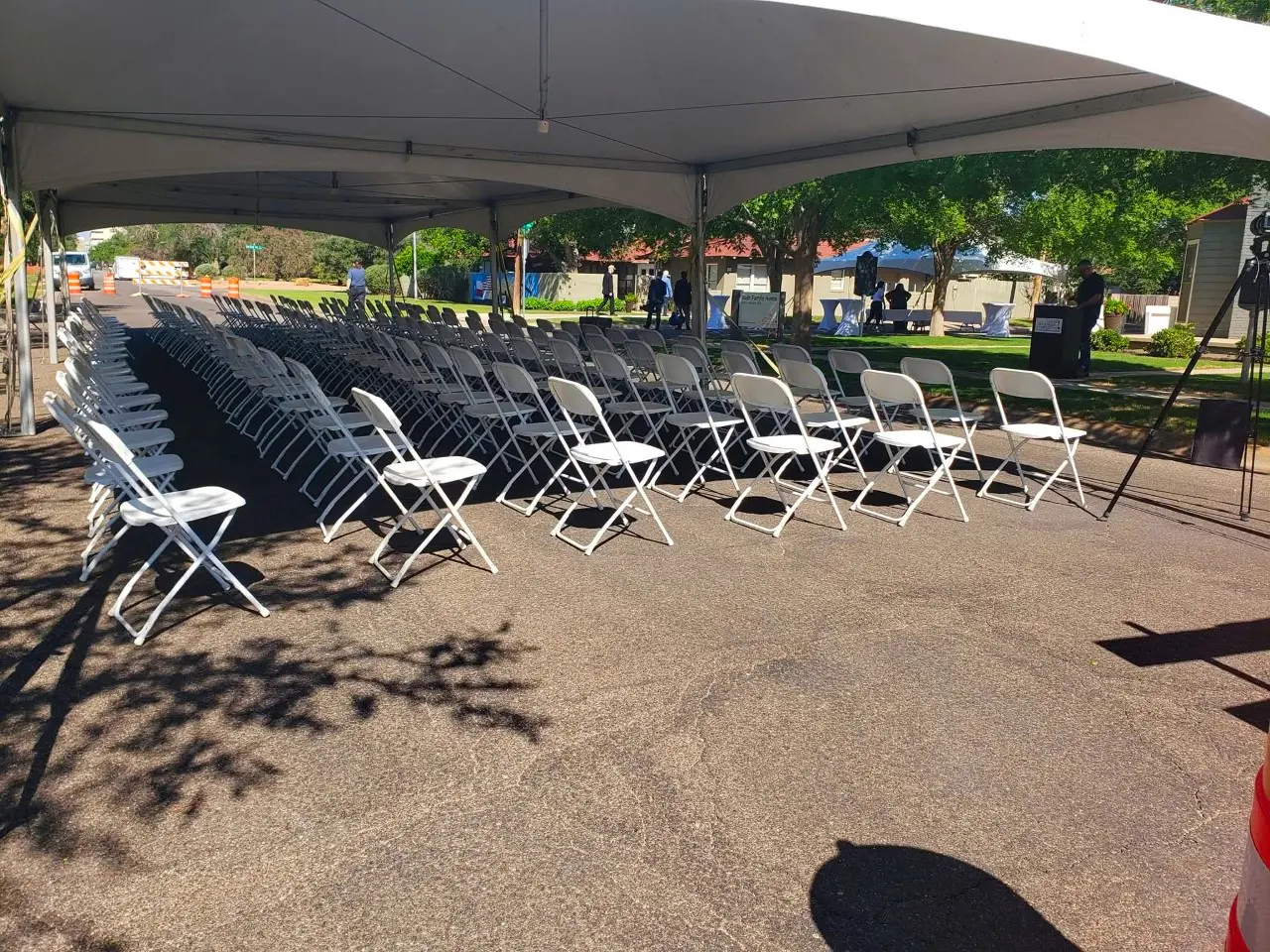 Table & chair rental setup