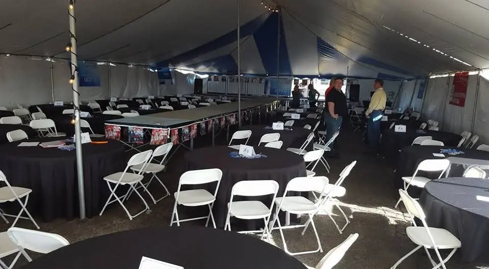 Table & chair rental setup