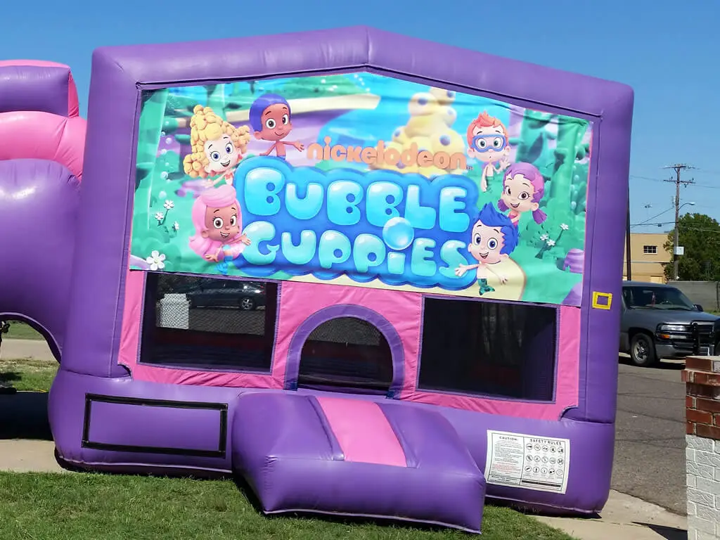 Bubble Guppies bounce house graphic panel