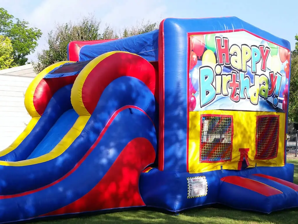 Happy Birthday bounce house graphic panel