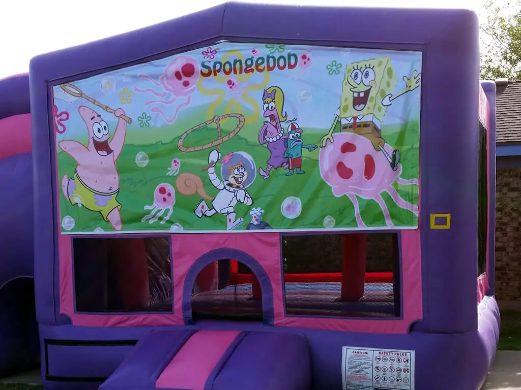 SpongeBob bounce house graphic panel