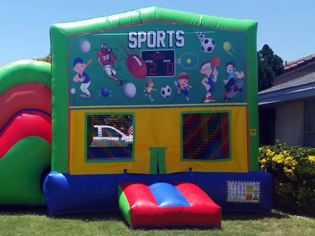 Sports bounce house graphic panel