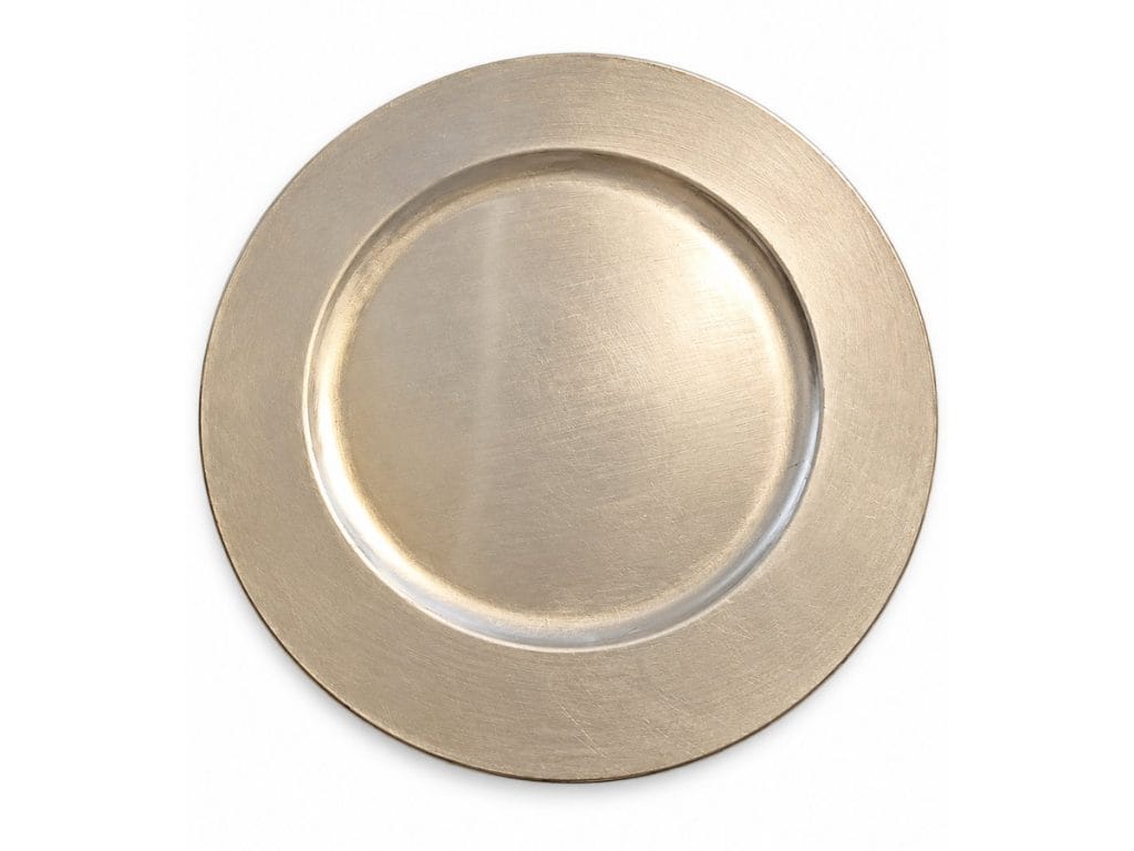 13-inch gold charger plate rental in Midland, TX
