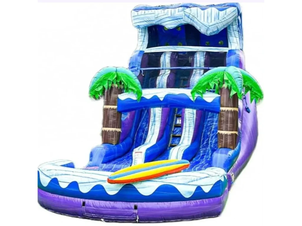 Double Slide Purple & Blue Tropical Water Slide rental in Midland, TX