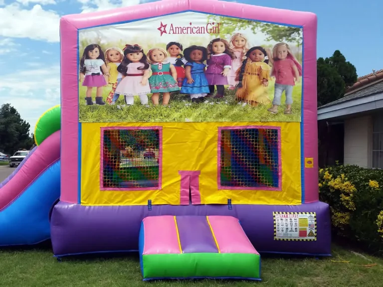 American Girl bounce house graphic panel