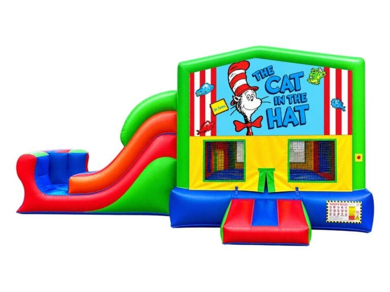The Cat in the Hat bounce house graphic panel
