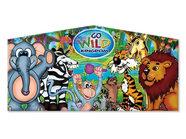 Go Wild Kingdom bounce house graphic panel