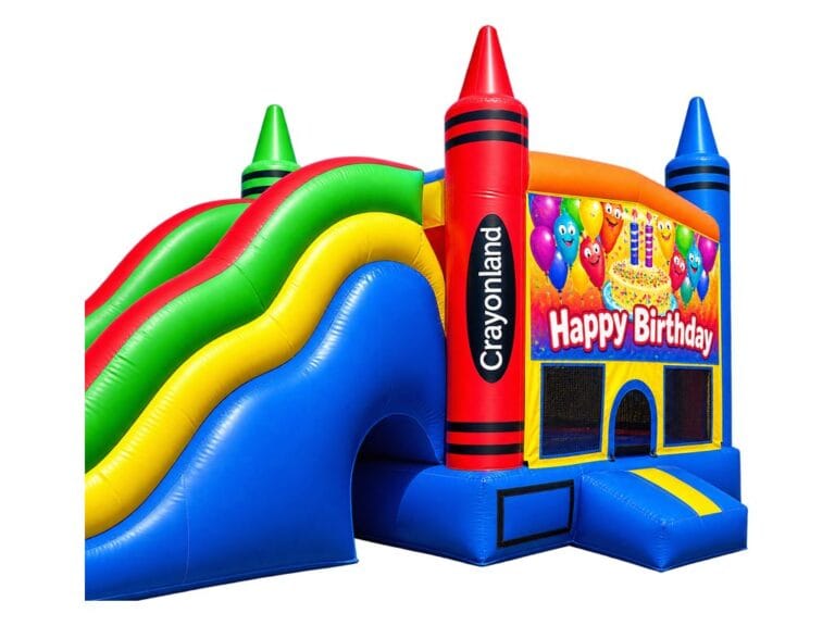Happy Birthday Cake bounce house graphic panel