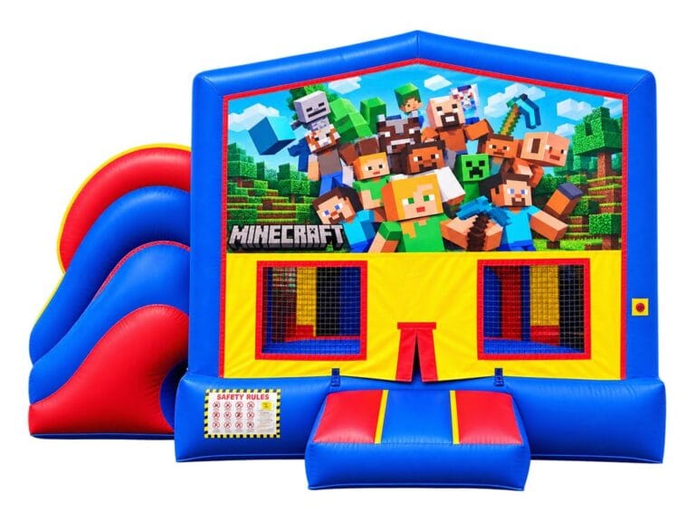 Minecraft bounce house graphic panel