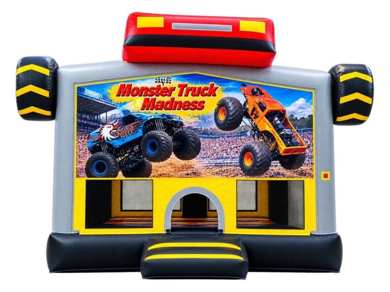 Monster Truck Madness bounce house graphic panel