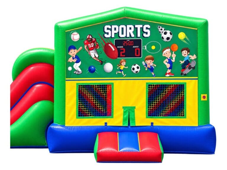 Sports bounce house graphic panel