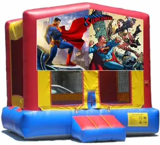 Superman bounce house graphic panel