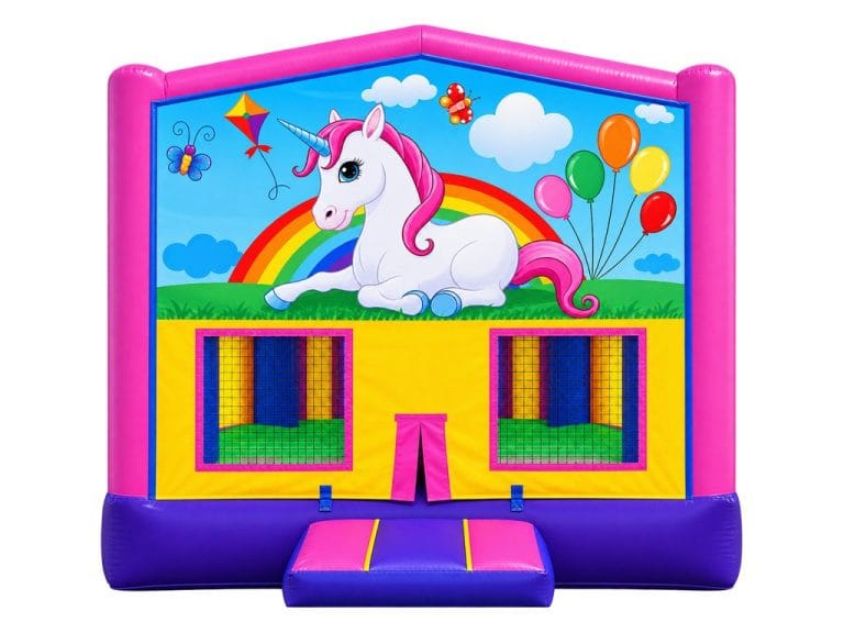 Unicorn Rainbow bounce house graphic panel
