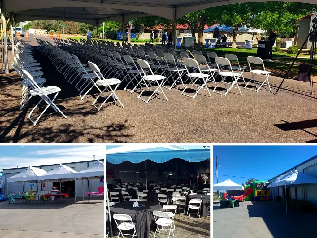 Event tents and canopies set up by MDG Party Rentals