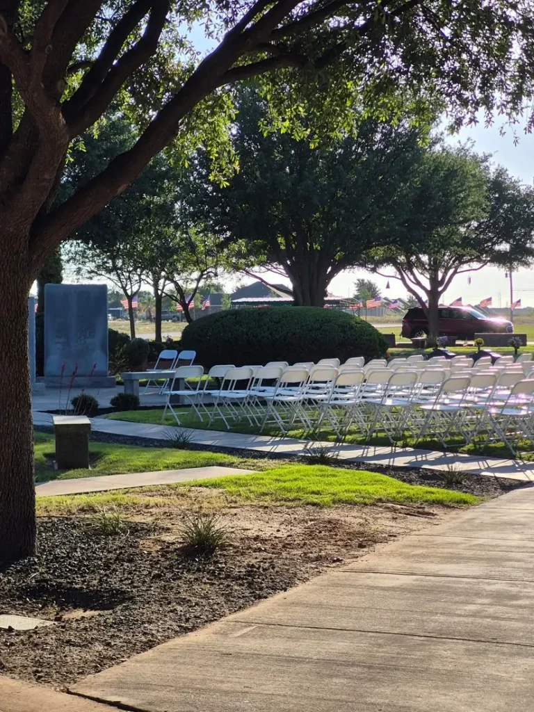 Resthaven ceremony chair setup