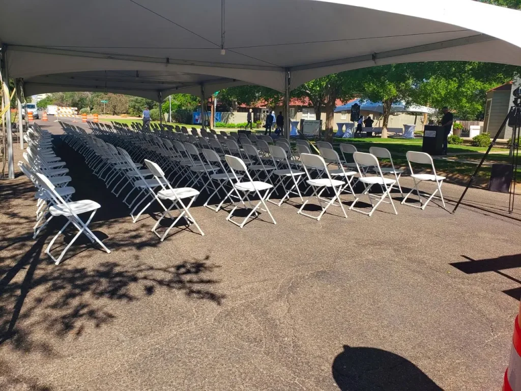 Table & chair rental setup