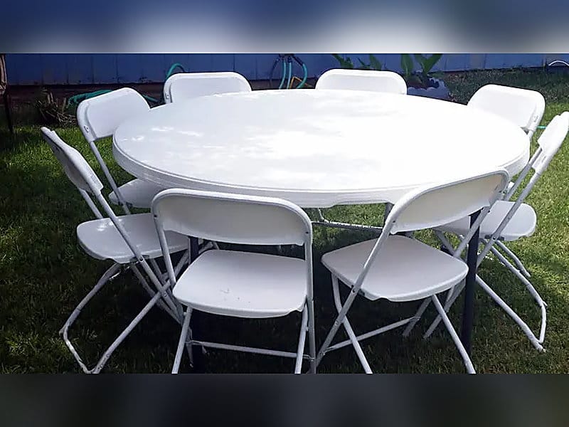 60โณ Round Event Table rental in Midland, TX